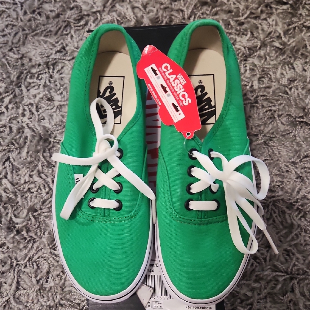 NWT Vans Authentic Bright Green Shoes